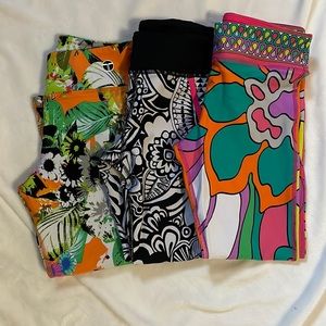 Trina Turk Recreation Cropped Leggings Bundle  sz XS